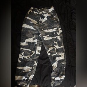 SHEIN Gray Camouflage Pants